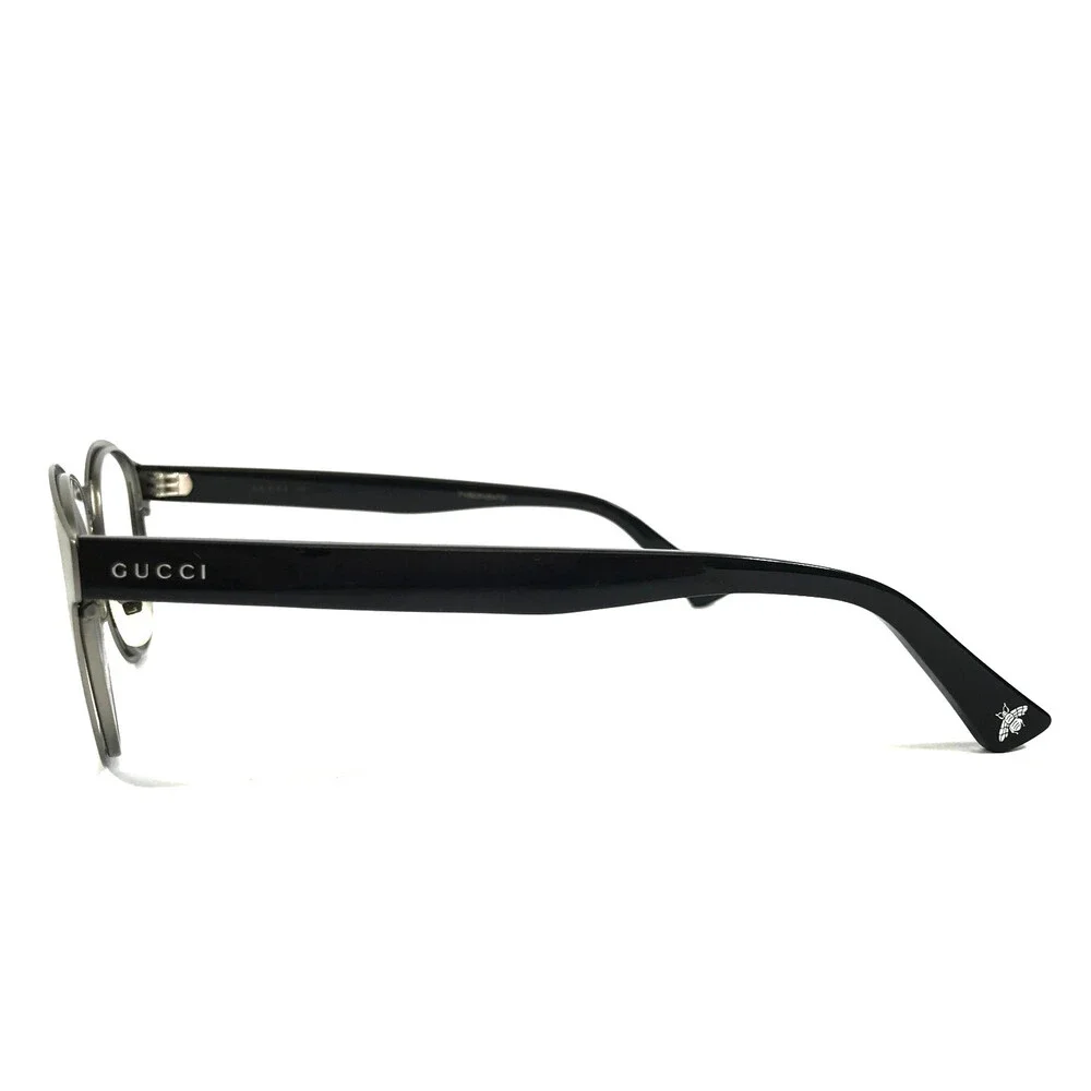 Gucci Eyeglasses Frames GG0161O 004 Dark Gray Round Full Rim 53-23-150